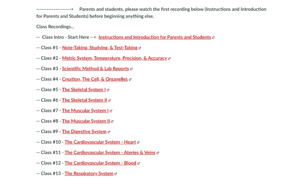 Self-Paced Homeschool Science Classes Self-Paced Homeschool Science Classes