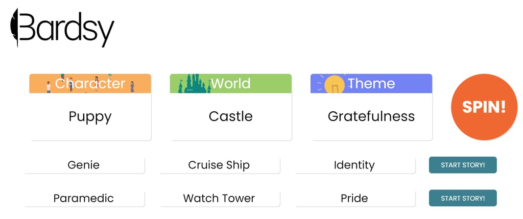 I love this creative writing prompt tool.
