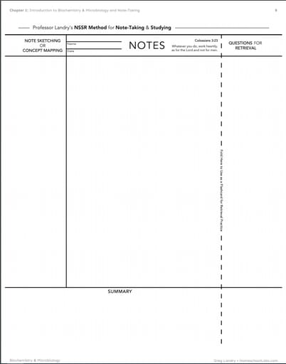 7 Reasons to try this 7 Week Biochemistry/Microbiology Course for Homeschool Science A note-taking template is included to help get kids started.